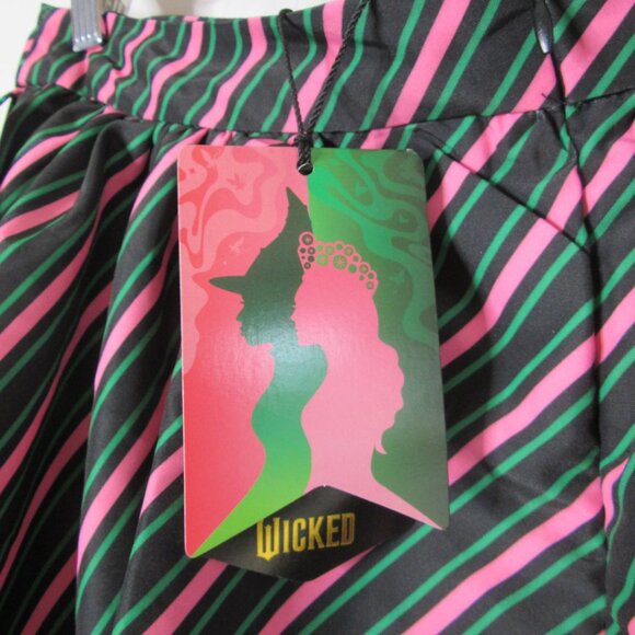 Paul Tazewell Wicked Bubble Mini Skirt Black Green Pink Stripes Size Medium NWT - Picture 5 of 12